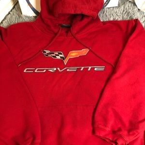 Corvette General Motors XL  HOODIE  Red Youth XL Or Woman’s S/M Rare *Read specs